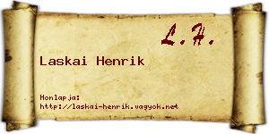 Laskai Henrik névjegykártya